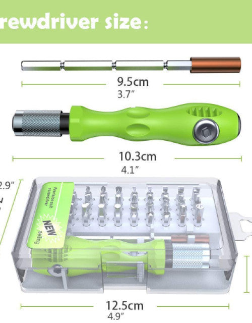 32 in 1 Interchangeable Multipurpose Mini Screwdriver Set Magnetic Slot Wrench Bits Repair Tool Kit Set